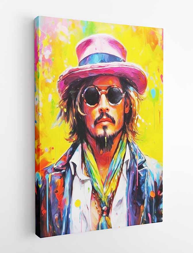 P203 Johnny Depp Canvas Art Prints, Posters, and Wall Art Pop Art Collection