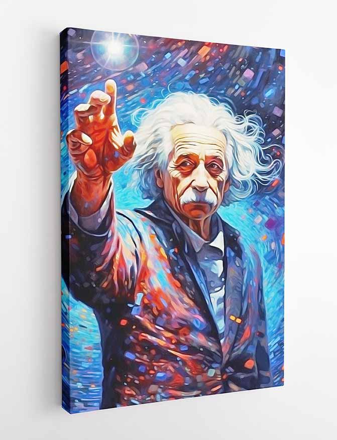 P276 Albert Einstein Canvas Art Prints, Posters, and Wall Art Pop Art Collection