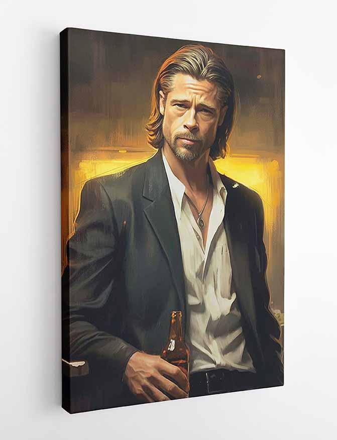 P278 Brad Pitt Canvas Art Prints, Posters, and Wall Art Pop Art Collection