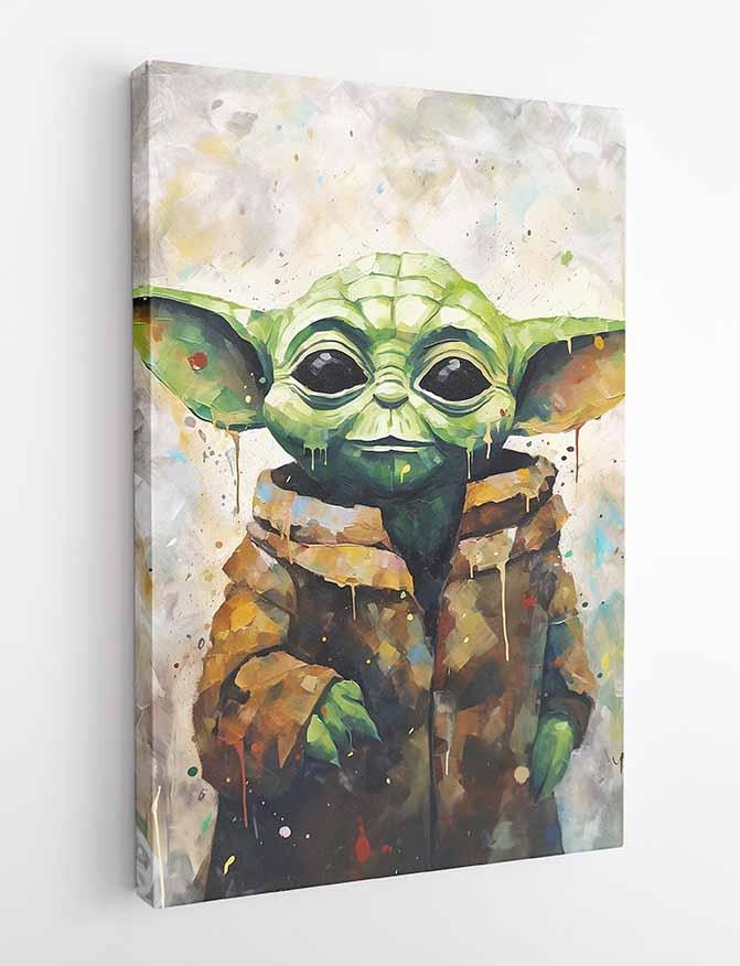 P279 Din Grogu Canvas Art Prints, Posters, and Wall Art Fantasy & Sci-Fi Collection