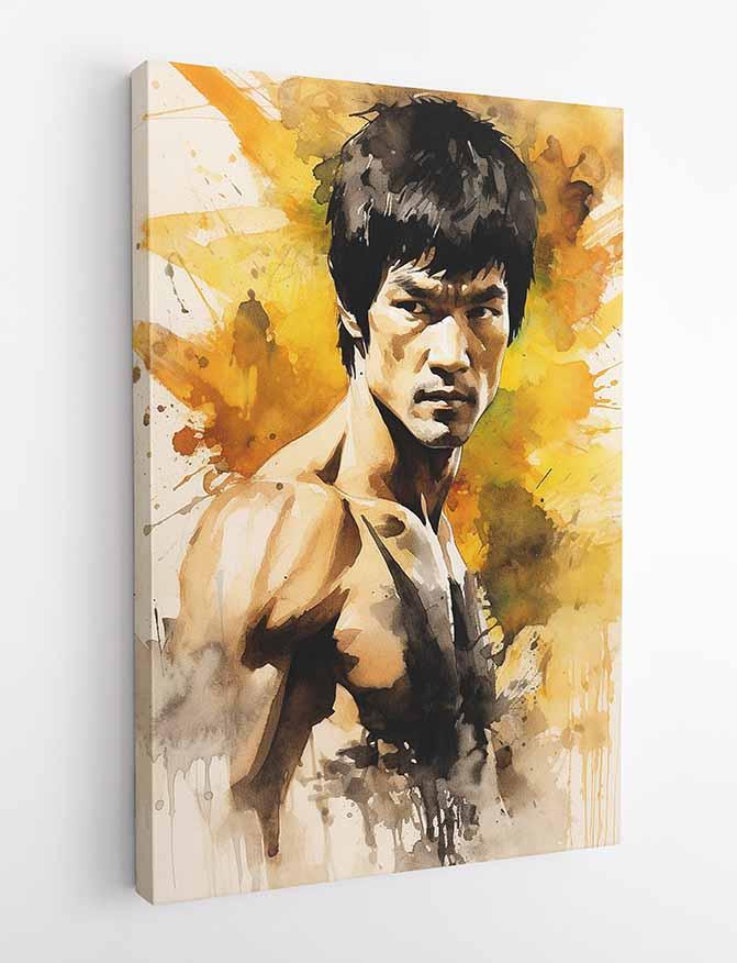 P281 Bruce Lee Canvas Art Prints, Posters, and Wall Art Pop Art Collection