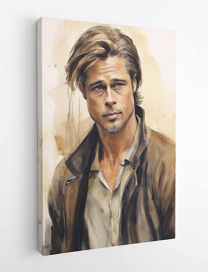 P284 Brad Pitt Canvas Art Prints, Posters, and Wall Art Pop Art Collection