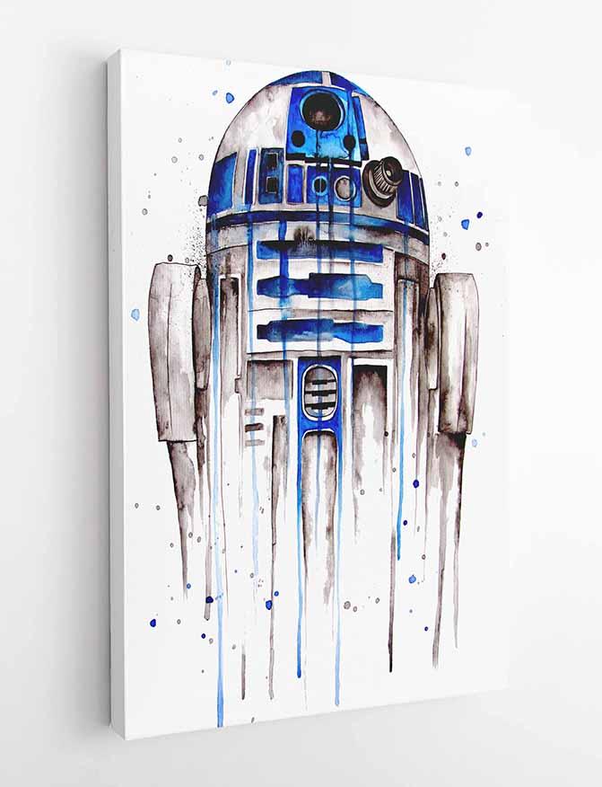 P58 R2-D2 Canvas Art Prints, Posters, and Wall Art Fantasy & Sci-Fi Collection