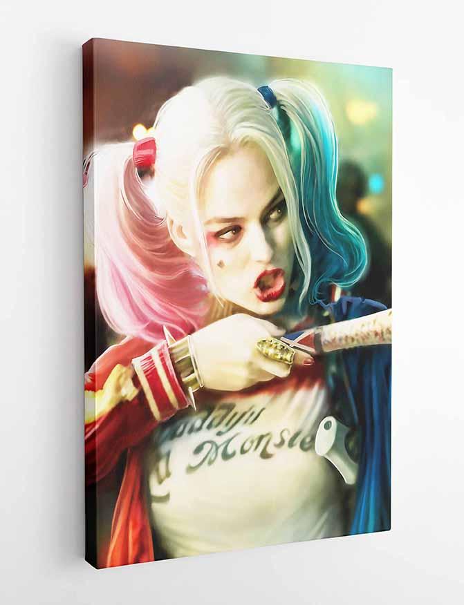 P97 Harley Quinn Canvas Art Prints, Posters, and Wall Art Pop Art Collection