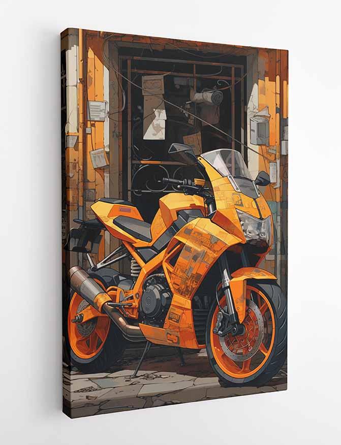 T344 Motorbike Canvas Art Prints, Posters, and Wall Art Motorbike Collection
