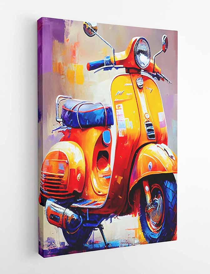 T6 Vespa Scooter Canvas Art Prints, Posters, and Wall Art Motorbike Collection