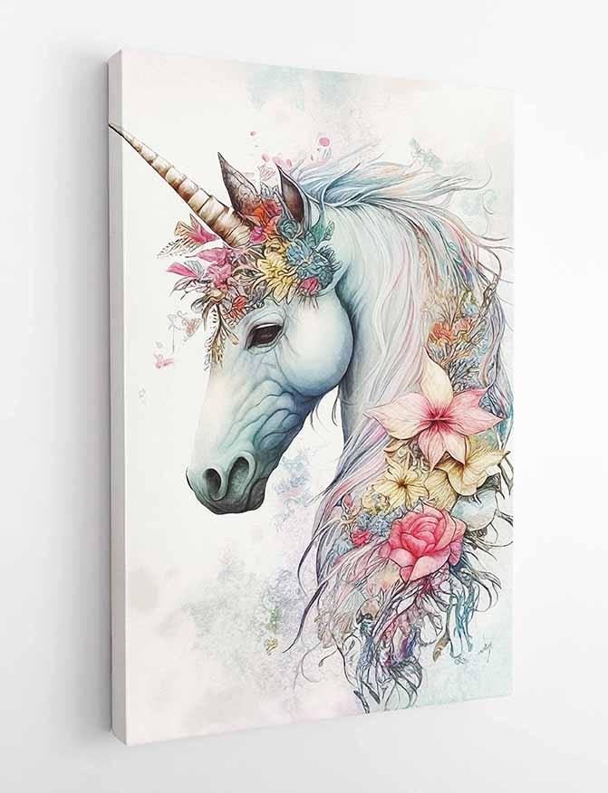 Unicorn Canvas & Poster Wall Art T53 Wildlife Series