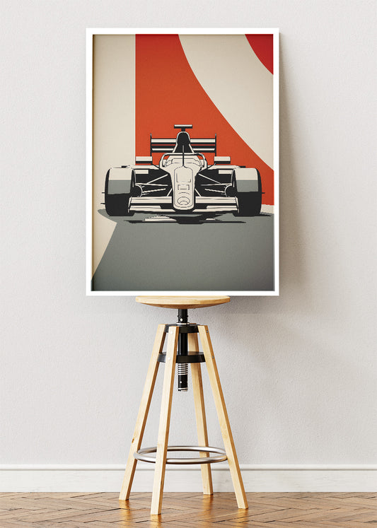 Minimalist Formula 1 Racing Poster & Canvas | Modern F1 Wall Art Print