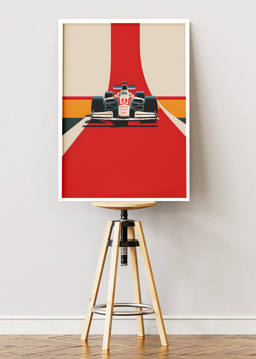 Formula 1 Minimalist Racing Poster & Canvas | Modern F1 Wall Art
