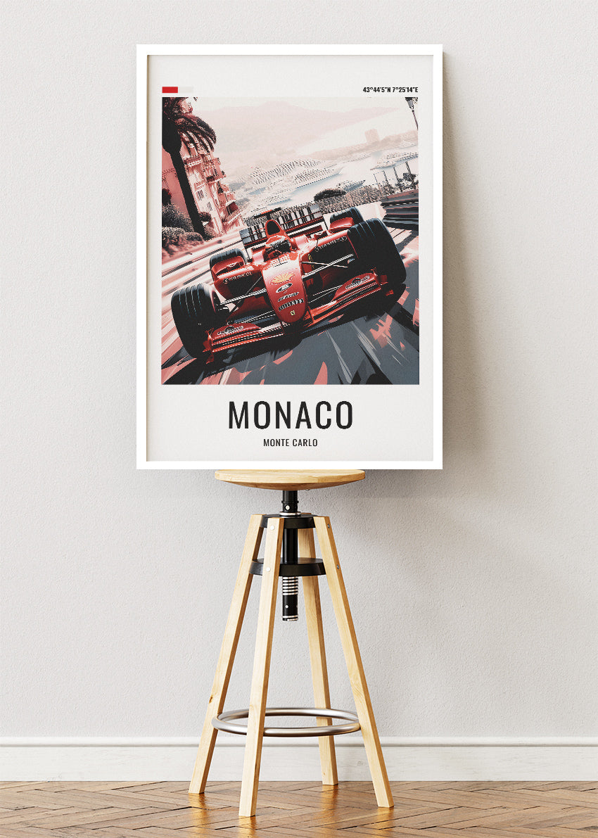 Monaco Formula One Grand Prix Poster & Canvas | Monte Carlo Racing Wall Art