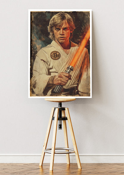 Luke Skywalker Classic Jedi Portrait Canvas & Poster Print – AI PRINT LAB