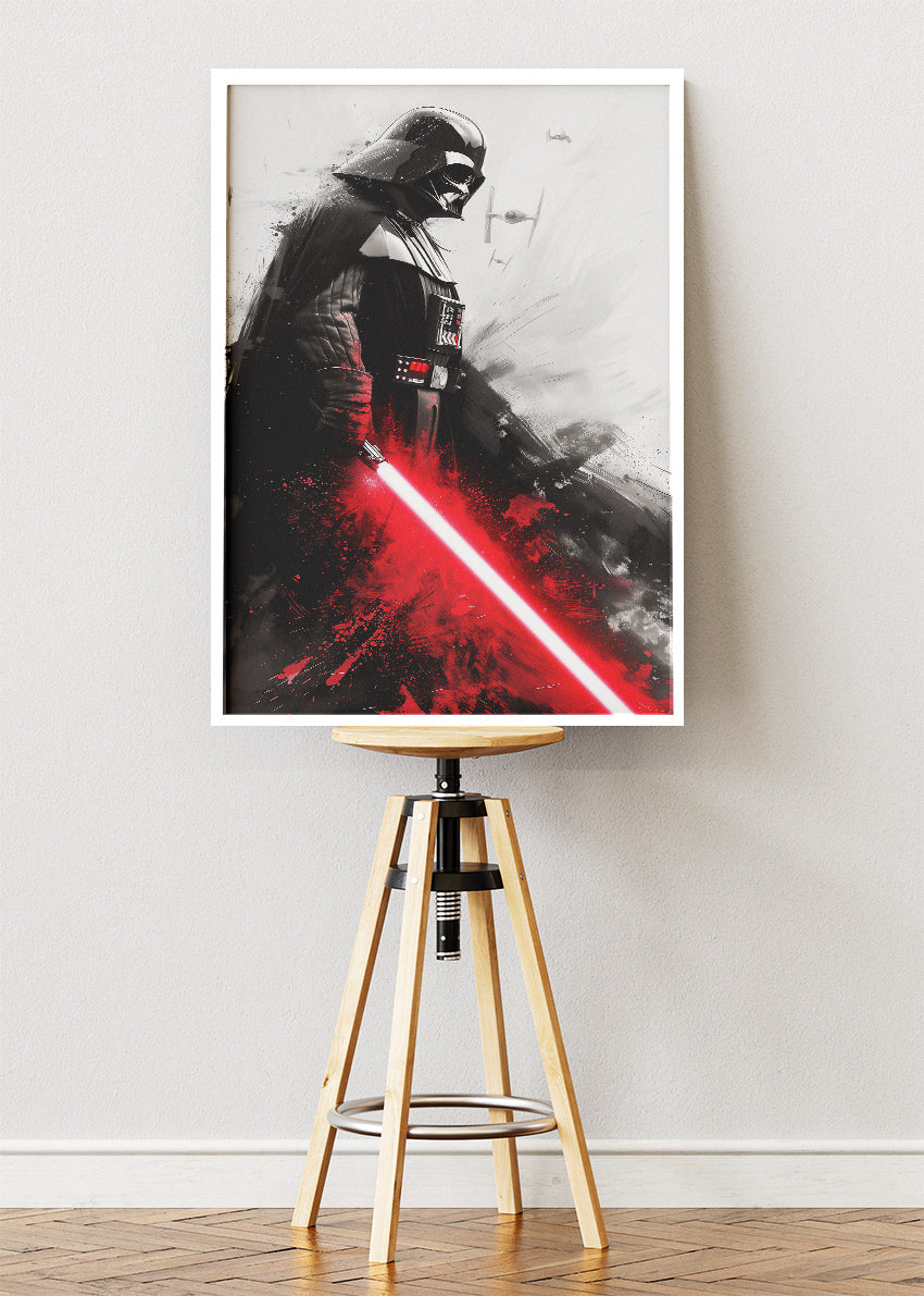 Darth Vader Red Lightsaber Portrait Canvas & Poster Print – AI PRINT LAB