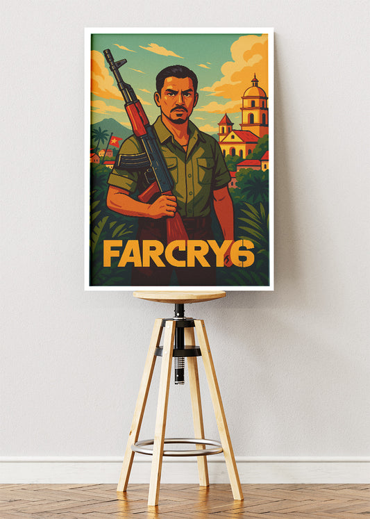 Far Cry 6 Wall Art – Tropical Rebellion Action RPG Poster & Canvas