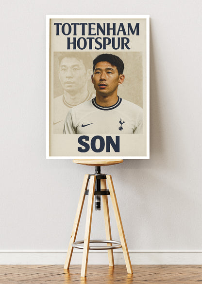 Tottenham Hotspur Son Heung-Min Wall Art | Iconic Football Poster & Canvas