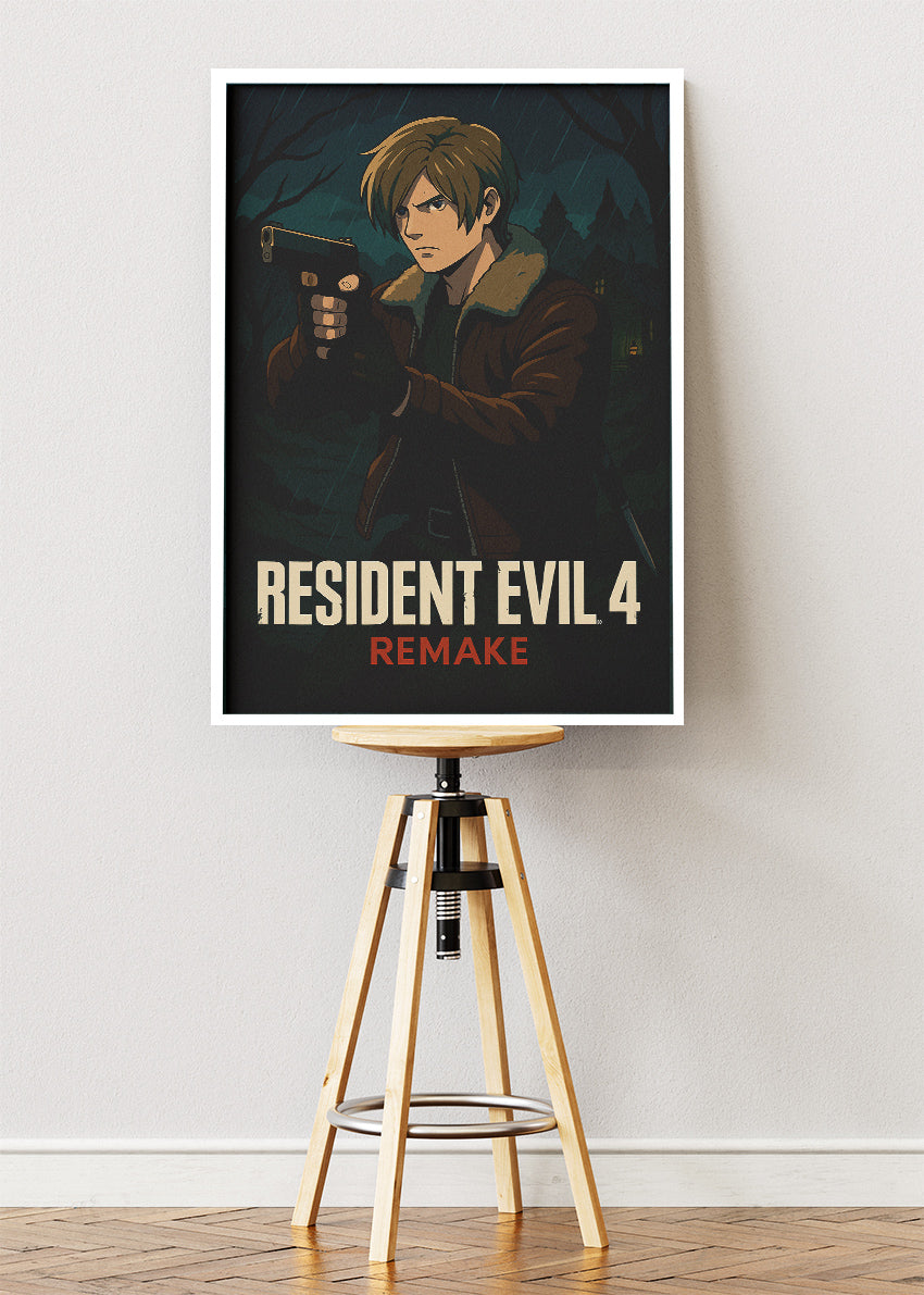 Survival Horror Action Wall Art Poster & Canvas – Dark Cinematic Gaming Artwork
