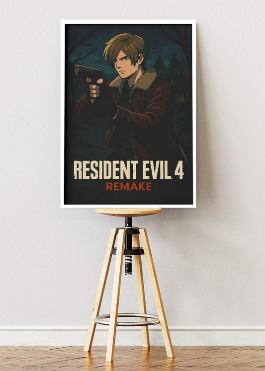 Survival Horror Action Wall Art Poster & Canvas – Dark Cinematic Gaming Artwork