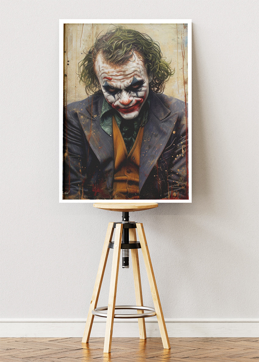 Joker Intense Portrait Canvas & Poster Print – AI PRINT LAB