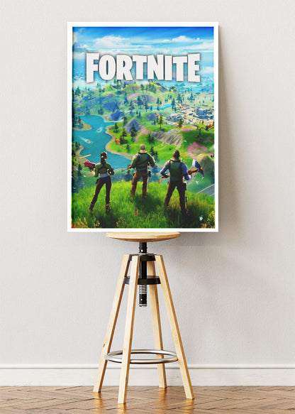 Open World Fortnite Landscape Wall Art Poster & Canvas – Adventure Gaming Artwork