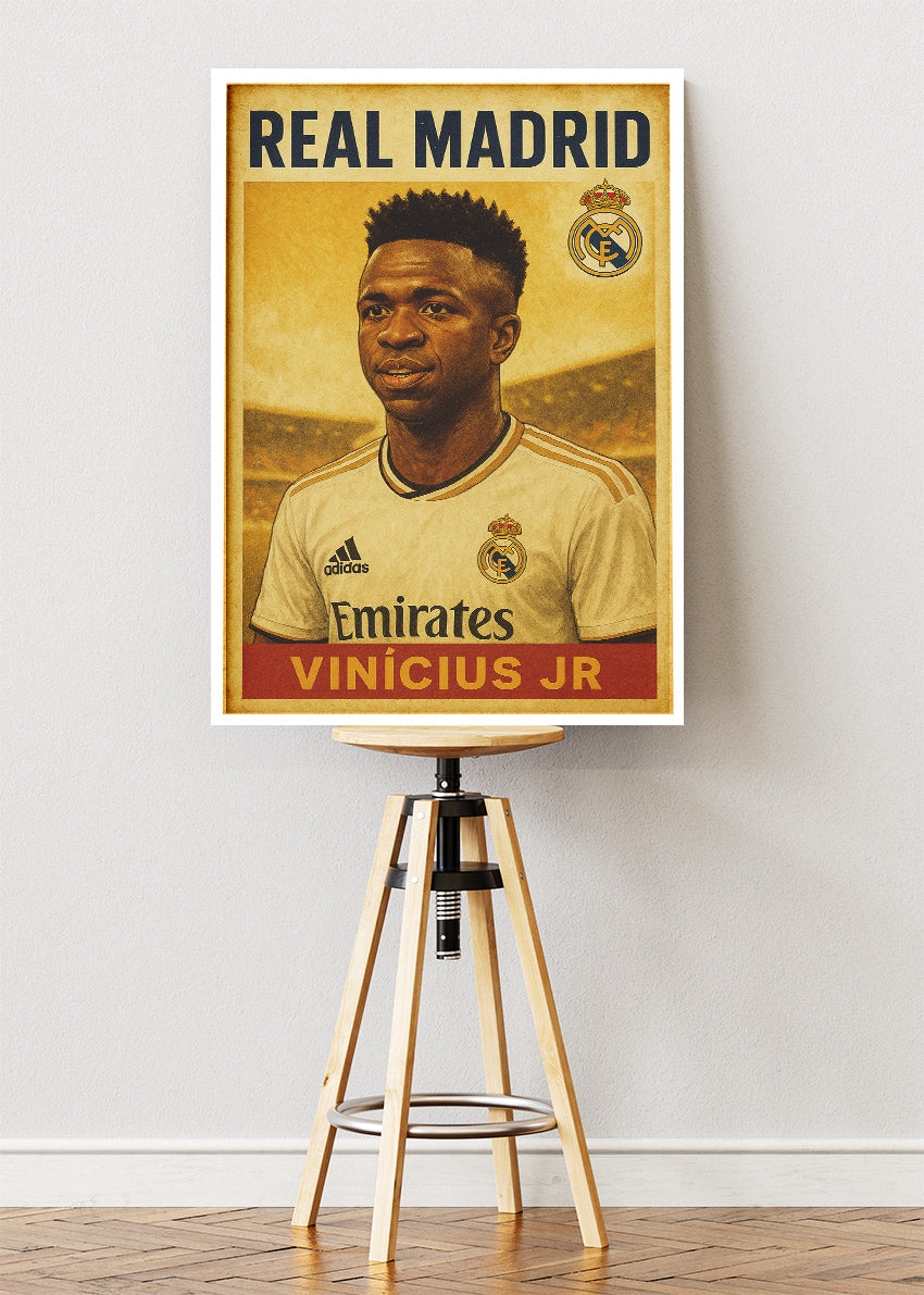 Real Madrid Vinícius Jr Wall Art | Iconic Football Poster & Canvas