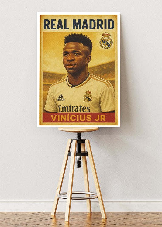 Real Madrid Vinícius Jr Wall Art | Iconic Football Poster & Canvas