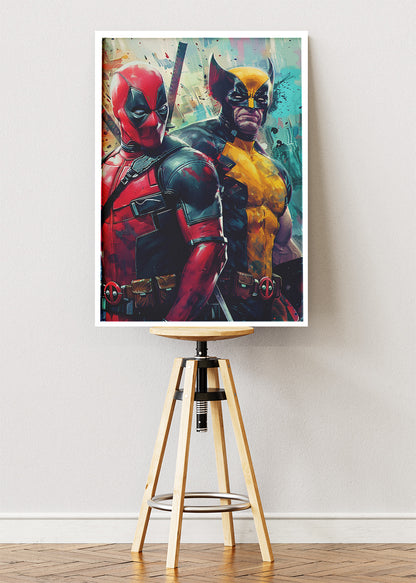 Deadpool & Wolverine Duo Canvas & Poster Print – AI PRINT LAB