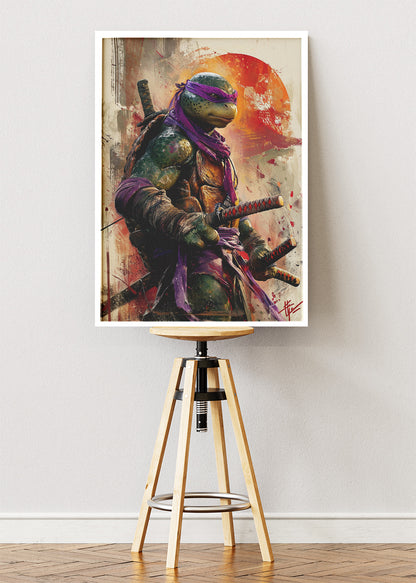Donatello Ninja Turtle Warrior Canvas & Poster Print – AI PRINT LAB