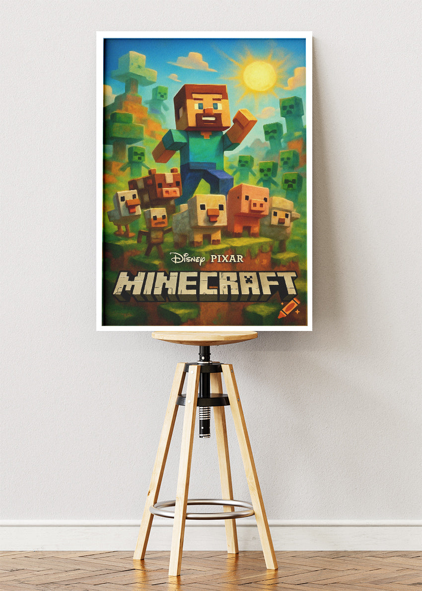 Minecraft Wall Art Poster & Canvas – Cute Block World Adventure Gaming Artwork