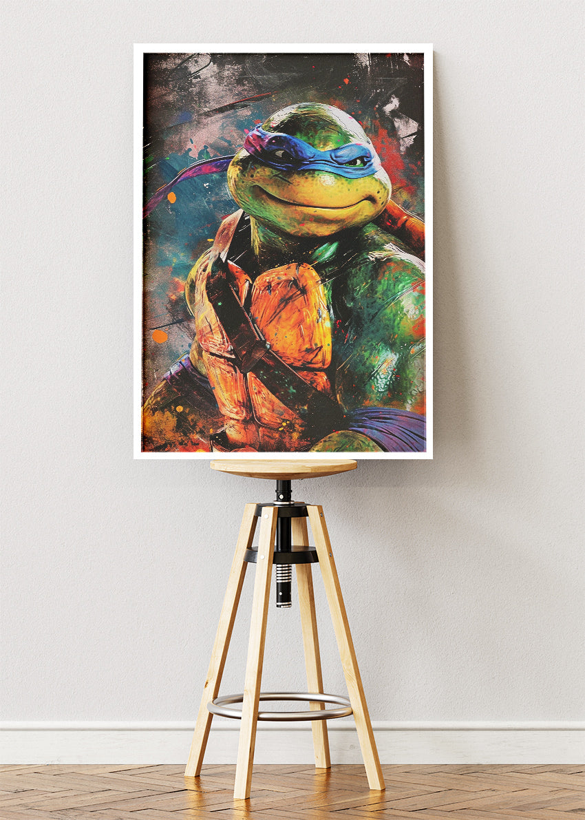 Leonardo Ninja Turtle Color Splash Canvas & Poster Print – AI PRINT LAB