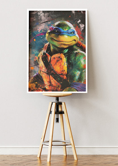 Leonardo Ninja Turtle Color Splash Canvas & Poster Print – AI PRINT LAB