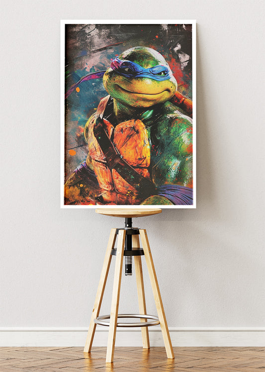Leonardo Ninja Turtle Color Splash Canvas & Poster Print – AI PRINT LAB