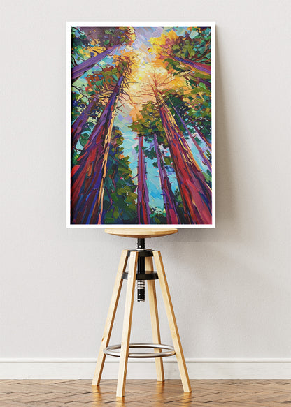 Colorful Forest Sky Perspective Canvas & Poster Print – AI PRINT LAB