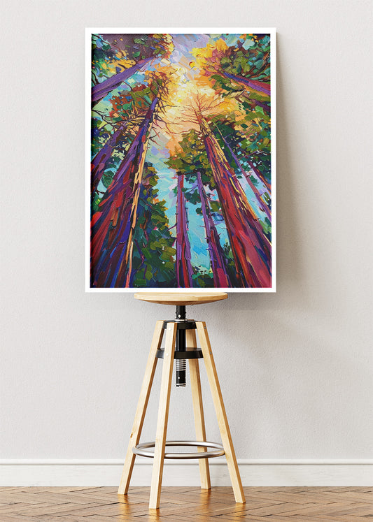 Colorful Forest Sky Perspective Canvas & Poster Print – AI PRINT LAB