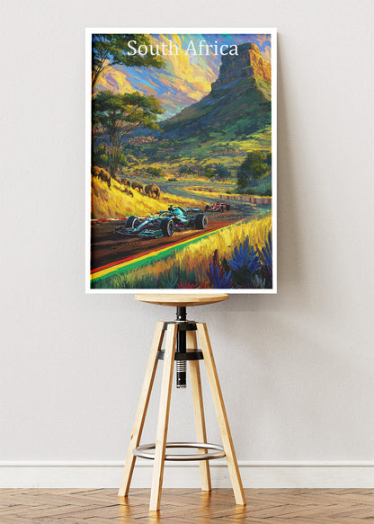 South Africa Safari Formula 1 Landscape Canvas Print & Poster – AI PRINT LAB