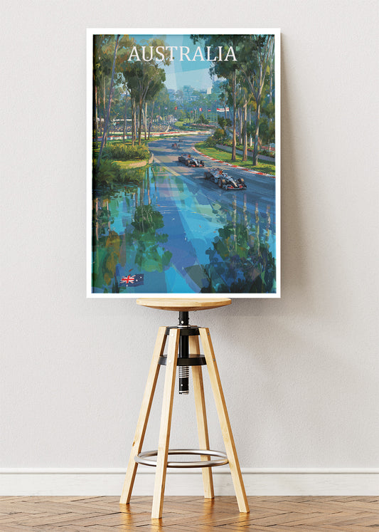 Australia Formula Racing Park Circuit Poster & Canvas Print | Scenic Motorsport Wall Art