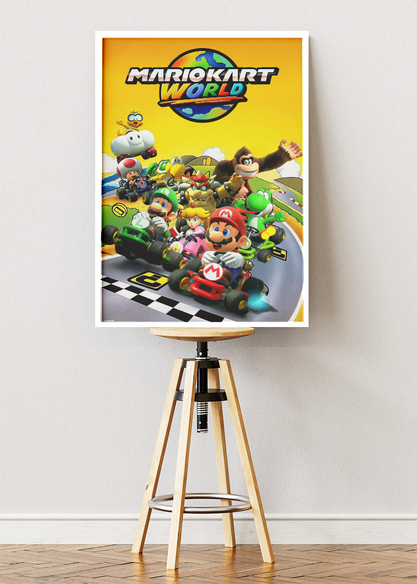 Mario Kart World Wall Art Poster & Canvas – Iconic Racing Heroes Gaming Artwork