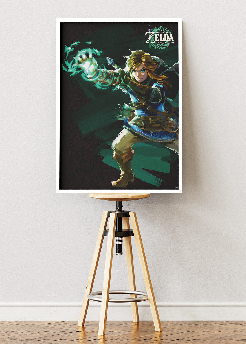 The Legend of Zelda Tears of the Kingdom Wall Art Poster & Canvas – Heroic Link Action Gaming Artwork