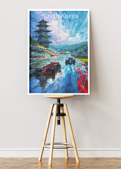 South Korea Temple Circuit Formula 1 Canvas Print & Poster – AI PRINT LAB