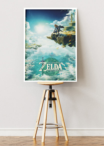 The Legend of Zelda Tears of the Kingdom Wall Art Poster & Canvas – Sky Realm Adventure Gaming Artwork