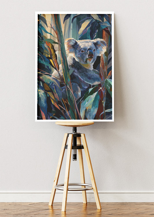 Koala Wall Art Poster & Canvas Print – Painterly Australian Wildlife Illustration