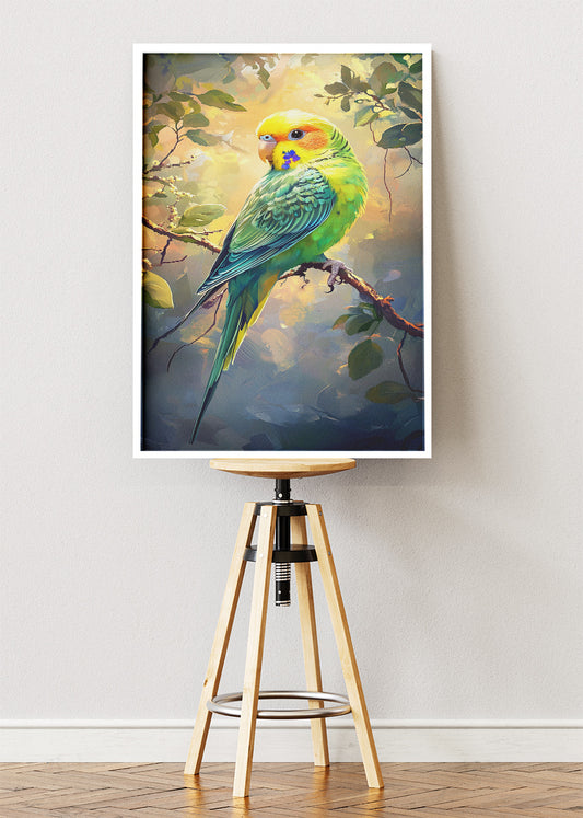 Colorful Parrot Wall Art Poster & Canvas Print – Tropical Bird Nature Artwork