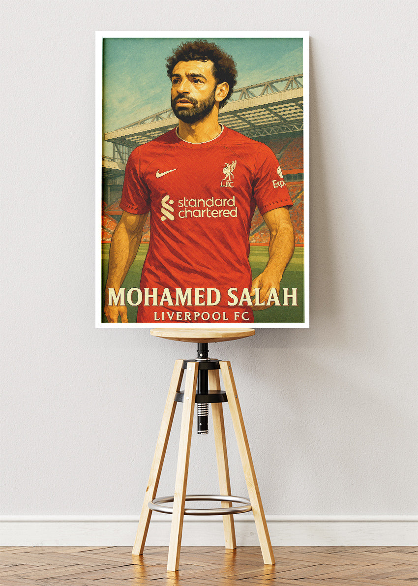 Liverpool FC Mohamed Salah Wall Art | Iconic Football Poster & Canvas