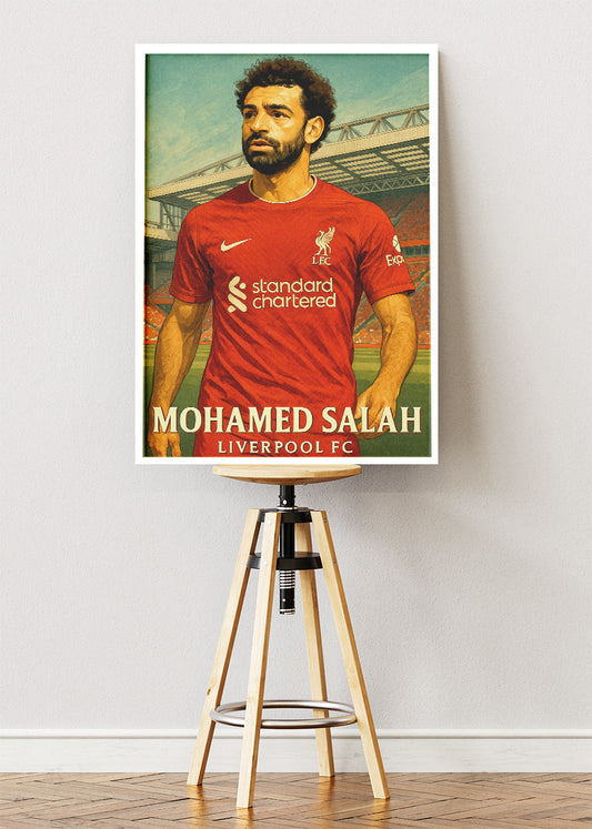 Liverpool FC Mohamed Salah Wall Art | Iconic Football Poster & Canvas