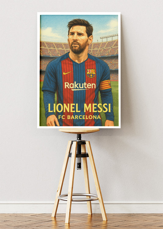 FC Barcelona Lionel Messi Wall Art | Iconic Football Legend Poster & Canvas