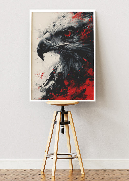 Fierce Eagle Canvas Print & Poster – Dark Wildlife Wall Art