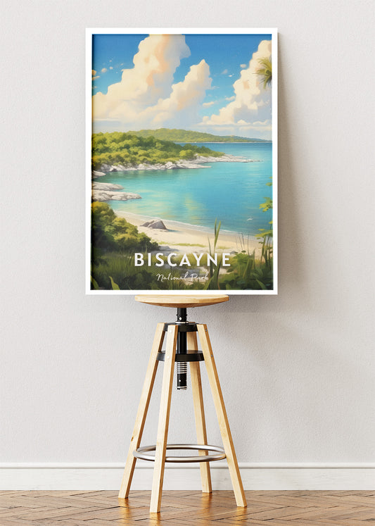 Biscayne National Park Poster & Canvas Print – Tropical Coastal Paradise Art