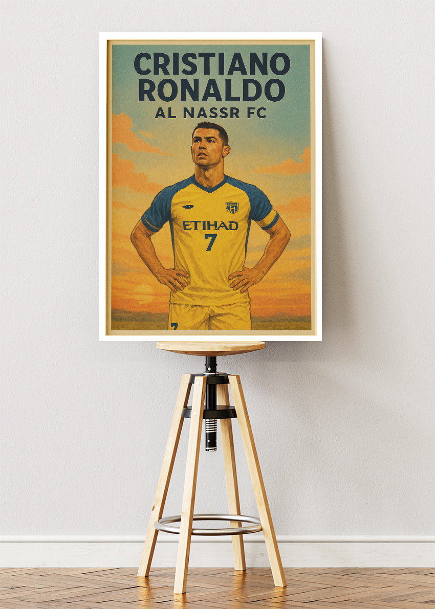 Cristiano Ronaldo Al Nassr FC Football Wall Art | Global Icon Striker Poster & Canvas