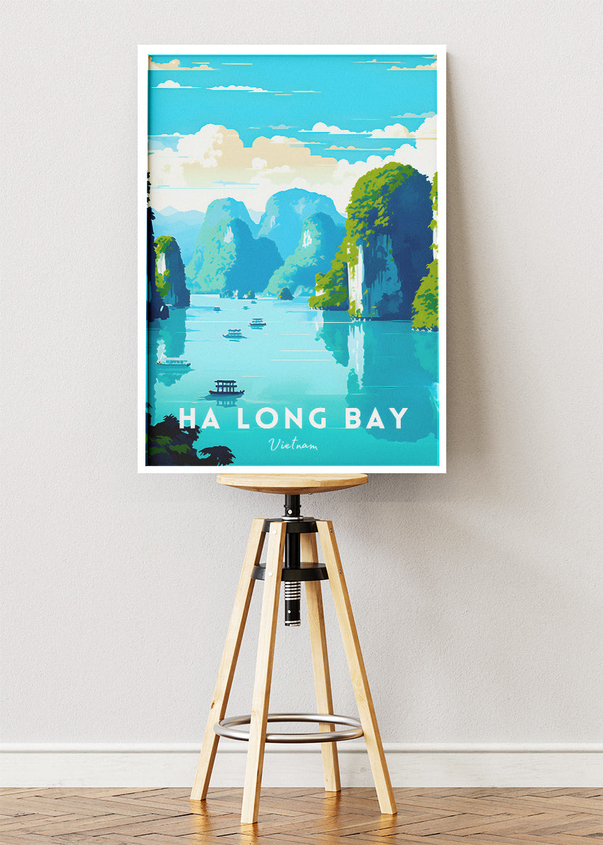 Ha Long Bay Vietnam Poster & Canvas Print – Scenic Tropical Landscape Wall Art