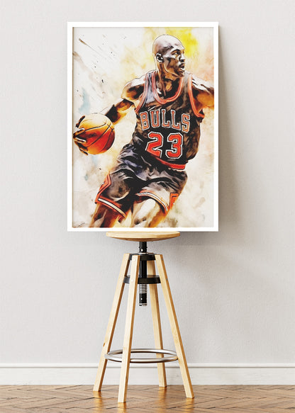 Michael Jordan Art Print & Canvas – Iconic Chicago Bulls Basketball Wall Art