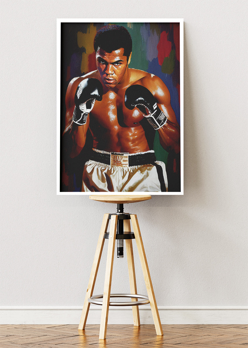 Muhammad Ali Boxing Poster & Canvas Art Print – Iconic Champion Portrait