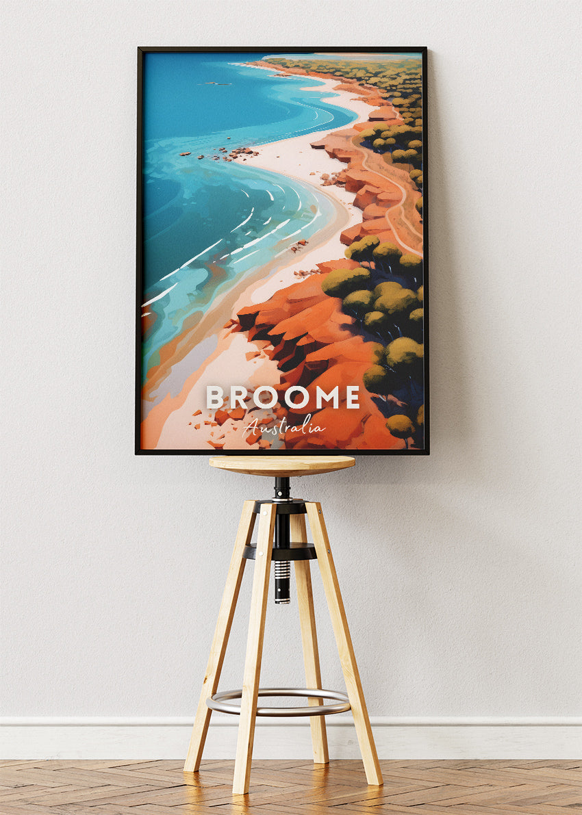 Broome Australia Travel Poster – Coastal Wall Art Print & Canvas | AiPrintLab